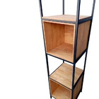 Estante Organizadora Industrial Com Nichos - Ferro Em Preto E