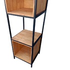 Estante Organizadora Industrial Com Nichos - Ferro Em Preto E