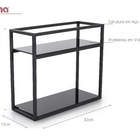 Estante Organizadora Linha Frame De Parede Aço E Vidro Forma