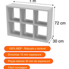 Estante Organizadora Ruby 100% Mdf (sala Móveis Decoração)
