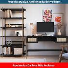 Estante Oslo Artesano 90 Cm (largura) Mdp Nero Palha Sintétic