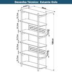 Estante Oslo Cor Hanover Base Aço Dourado