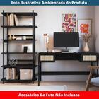Estante Oslo Cor Nero Base Madeira Preta