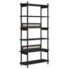 Estante Oslo Cor Nero Base Madeira Preta