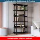 Estante Oslo Cor Nero Base Madeira Preta