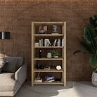 Estante P/ Livros 6 Prateleiras Madeira Pinus Vaso De Plantas