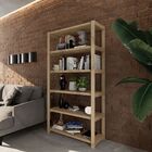 Estante P/ Livros 6 Prateleiras Madeira Pinus Vaso De Plantas