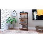 Estante Padova Madeira E Preta 117 Cm
