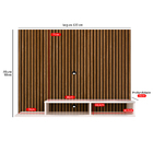 Estante Painel Suspenso Tv até 48 Polegadas Nicho Organizador