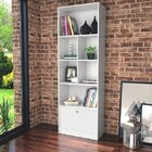 Estante Para Escritório 6 Nichos 1 Porta Basculante Bali Bran