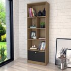 Estante Para Escritório 6 Nichos 1 Porta Basculante Bali Mel/