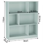 Estante Para Escritório 6 Nichos B25 Mel/preto