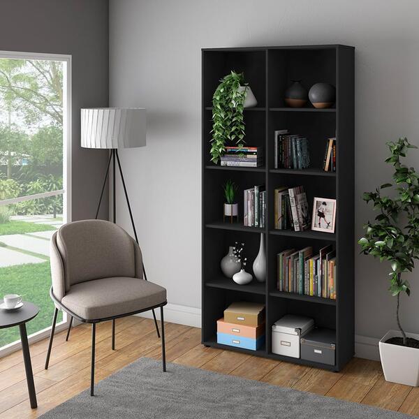 Estante Para Escritório 8 Prateleiras Ferrara Preto
