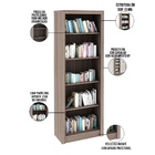 Estante Para Escritório E Home Office 04 Prateleiras Hank 171