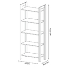 Estante Para Escritório Home Office Gamer Me4166 Mdp Preto/az