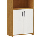 Estante Para Escritório Linha Argos Carvalho/branco Lavado 2