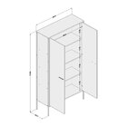 Estante Para Escritório Maiorca 2 Portas Preto / New Avelã