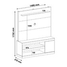 Estante Para Home Theater E Tv Até 60 Polegadas Capri Marrom