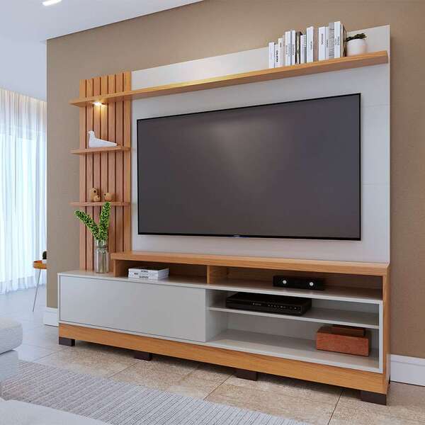 Estante Para Home Theater E Tv Até 65 Polegadas Com Led Macei