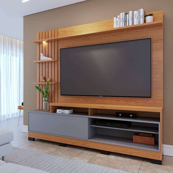 Estante Para Home Theater E Tv Até 65 Polegadas Com Led Macei