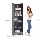 Estante Para Livro 183x57x30 Cm Preto