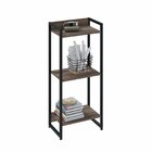 Estante Para Livro Industrial 3 Prateleiras 104cmx45cm Nogal