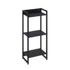 Estante Para Livro Industrial 3 Prateleiras 104cmx45cm Preto