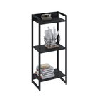 Estante Para Livro Industrial 3 Prateleiras 104cmx45cm Preto