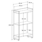 Estante Para Livro Industrial 3 Prateleiras 104cmx60cm Preto