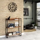 Estante Para Livro Industrial 3 Prateleiras 104cmx80cm Nogal