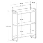 Estante Para Livro Industrial 3 Prateleiras 104cmx80cm Nogal