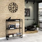 Estante Para Livro Industrial 3 Prateleiras 104cmx80cm Preto