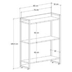 Estante Para Livro Industrial 3 Prateleiras 104cmx80cm Preto