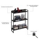 Estante Para Livro Industrial 3 Prateleiras 104cmx80cm Preto