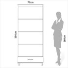 Estante Para Livros 100% Mdf 184cm X 77cm Off White