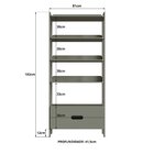 Estante Para Livros 100% Mdf Com 2 Gavetas E 4 Prateleiras El