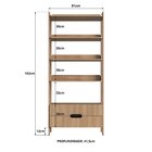 Estante Para Livros 100% Mdf Com 2 Gavetas E 4 Prateleiras El