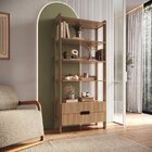 Estante Para Livros 100% Mdf Com 2 Gavetas E 4 Prateleiras El