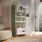 Estante Para Livros 100% Mdf Com 2 Gavetas E 4 Prateleiras El