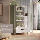 Estante Para Livros 100% Mdf Com 2 Gavetas E 4 Prateleiras El