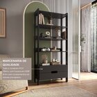 Estante Para Livros 100% Mdf Com 2 Gavetas E 4 Prateleiras El