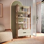 Estante Para Livros 100% Mdf Com 2 Gavetas E 4 Prateleiras El