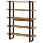 Estante Para Livros 100% Mdf Industrial Concept 5 Prateleiras