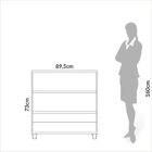 Estante Para Livros 100% Mdf Industrial Freijo / Off White