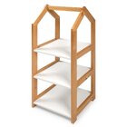 Estante Para Livros 100x40x35cm Infantil Branco/amêndoa