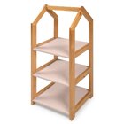 Estante Para Livros 100x40x35cm Infantil Rosa Bebê/amêndoa