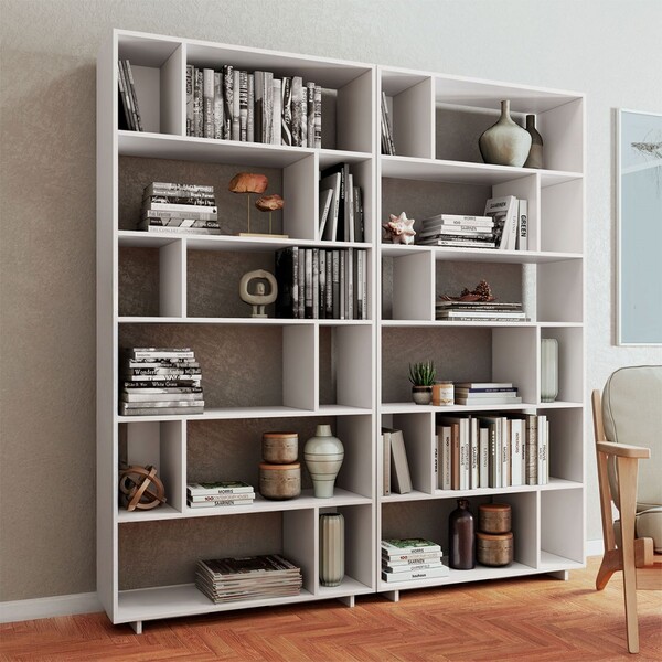 Estante Para Livros 10 Prateleiras Branco Bke 260 - Brv