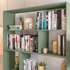 Estante Para Livros 180cmx120cm 4 Prateleiras Seattle Verde