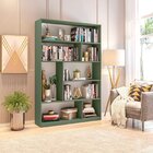 Estante Para Livros 180cmx120cm 4 Prateleiras Seattle Verde