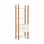 Estante Para Livros 185cm X 73cm Contemporâneo Freijó/off Whi